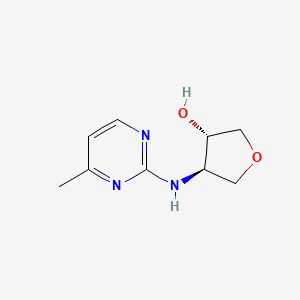 molecular formula C9H13N3O2 B2563823 (3S,4R)-4-[(4-Methylpyrimidin-2-yl)amino]oxolan-3-ol CAS No. 1932143-40-2