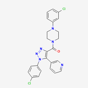[4-(3-chlorophenyl)piperazin-1-yl][1-(4-chlorophenyl)-5-(pyridin-3-yl)-1H-1,2,3-triazol-4-yl]methanone