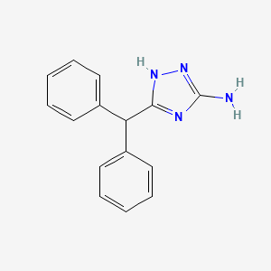 molecular formula C15H14N4 B2563827 5-Benzhydryl-4H-1,2,4-triazol-3-amine CAS No. 502685-63-4