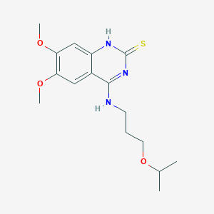 molecular formula C16H23N3O3S B2563828 4-(3-isopropoxypropylamino)-6,7-dimethoxy-1H-quinazoline-2-thione CAS No. 902579-23-1