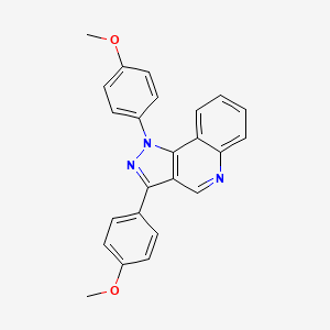molecular formula C24H19N3O2 B2563837 1,3-双(4-甲氧基苯基)-1H-吡唑并[4,3-c]喹啉 CAS No. 901267-15-0