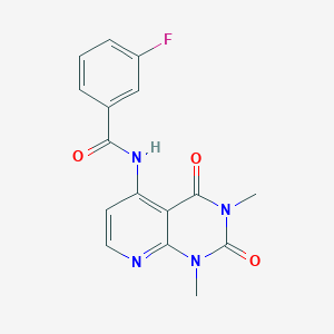 N-(1,3-dimethyl-2,4-dioxo-1,2,3,4-tetrahydropyrido[2,3-d]pyrimidin-5-yl)-3-fluorobenzamide