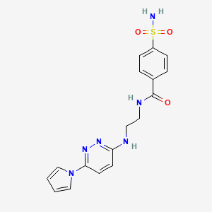 N-(2-((6-(1H-pyrrol-1-yl)pyridazin-3-yl)amino)ethyl)-4-sulfamoylbenzamide