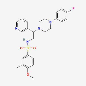 N-(2-(4-(4-fluorophenyl)piperazin-1-yl)-2-(pyridin-3-yl)ethyl)-4-methoxy-3-methylbenzenesulfonamide