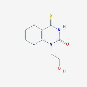 molecular formula C10H14N2O2S B2563853 1-(2-hydroxyethyl)-4-thioxo-3,4,5,6,7,8-hexahydroquinazolin-2(1H)-one CAS No. 21582-70-7