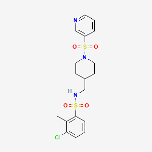 3-chloro-2-methyl-N-((1-(pyridin-3-ylsulfonyl)piperidin-4-yl)methyl)benzenesulfonamide