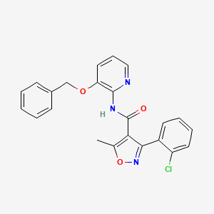 3-(2-chlorophenyl)-5-methyl-N-(3-phenylmethoxypyridin-2-yl)-1,2-oxazole-4-carboxamide