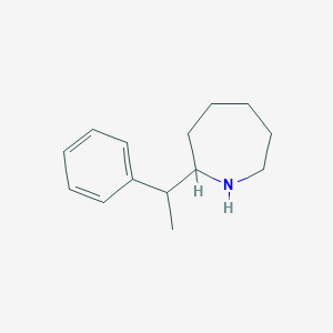 molecular formula C14H21N B2563862 2-(1-Phenylethyl)azepane CAS No. 1702021-75-7