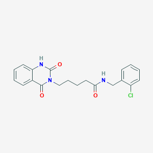 N-[(2-chlorophenyl)methyl]-5-(2,4-dioxo-1H-quinazolin-3-yl)pentanamide
