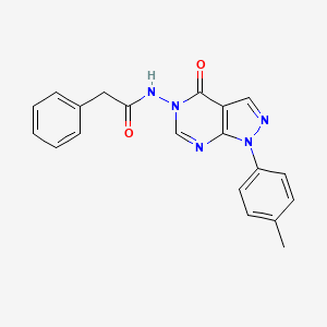 molecular formula C20H17N5O2 B2563867 N-(4-oxo-1-(p-tolyl)-1H-pyrazolo[3,4-d]pyrimidin-5(4H)-yl)-2-phenylacetamide CAS No. 899966-78-0