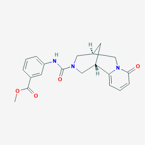 molecular formula C20H21N3O4 B2563875 methyl 3-({[(1S,5S)-8-oxo-1,5,6,8-tetrahydro-2H-1,5-methanopyrido[1,2-a][1,5]diazocin-3(4H)-yl]carbonyl}amino)benzoate CAS No. 1212284-54-2