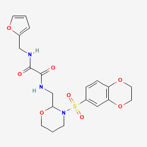 N1-((3-((2,3-dihydrobenzo[b][1,4]dioxin-6-yl)sulfonyl)-1,3-oxazinan-2-yl)methyl)-N2-(furan-2-ylmethyl)oxalamide