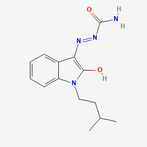(Z)-2-(1-isopentyl-2-oxoindolin-3-ylidene)hydrazinecarboxamide