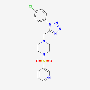 1-((1-(4-chlorophenyl)-1H-tetrazol-5-yl)methyl)-4-(pyridin-3-ylsulfonyl)piperazine