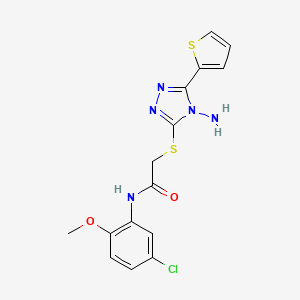 2-{[4-amino-5-(thiophen-2-yl)-4H-1,2,4-triazol-3-yl]sulfanyl}-N-(5-chloro-2-methoxyphenyl)acetamide