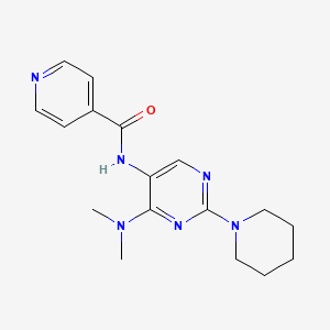 molecular formula C17H22N6O B2563898 N-(4-(dimethylamino)-2-(piperidin-1-yl)pyrimidin-5-yl)isonicotinamide CAS No. 1788773-10-3