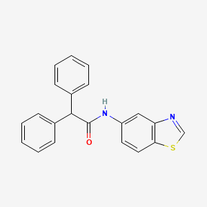 molecular formula C21H16N2OS B2563900 N-(benzo[d]thiazol-5-yl)-2,2-diphenylacetamide CAS No. 941924-76-1
