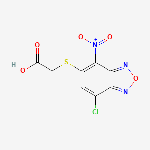 molecular formula C8H4ClN3O5S B2563901 [(7-Chloro-4-nitro-2,1,3-benzoxadiazol-5-yl)thio]-acetic acid CAS No. 442531-32-0