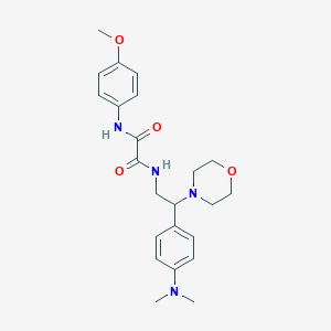 molecular formula C23H30N4O4 B2563904 N1-(2-(4-(二甲氨基)苯基)-2-吗啉乙基)-N2-(4-甲氧基苯基)草酰胺 CAS No. 900005-98-3