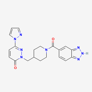 2-{[1-(1H-1,2,3-benzotriazole-5-carbonyl)piperidin-4-yl]methyl}-6-(1H-pyrazol-1-yl)-2,3-dihydropyridazin-3-one