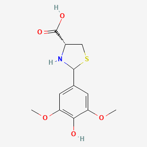 molecular formula C12H15NO5S B2563906 (4R)-2-(4-hydroxy-3,5-dimethoxyphenyl)-1,3-thiazolidine-4-carboxylic acid CAS No. 1014082-11-1