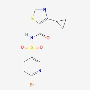 N-[(6-bromopyridin-3-yl)sulfonyl]-4-cyclopropyl-1,3-thiazole-5-carboxamide