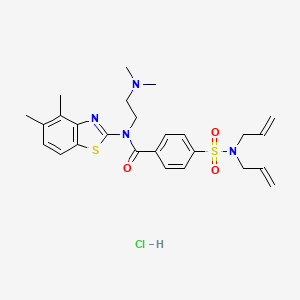 molecular formula C26H33ClN4O3S2 B2563909 4-(N,N-二烯丙基氨基磺酰基)-N-(2-(二甲氨基)乙基)-N-(4,5-二甲基苯并[d]噻唑-2-基)苯甲酰胺盐酸盐 CAS No. 1216411-14-1