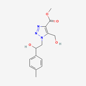 methyl 5-(hydroxymethyl)-1-[2-hydroxy-2-(4-methylphenyl)ethyl]-1H-1,2,3-triazole-4-carboxylate