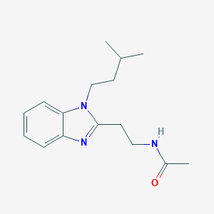 molecular formula C16H23N3O B256392 N-[2-(1-isopentyl-1H-benzimidazol-2-yl)ethyl]acetamide 