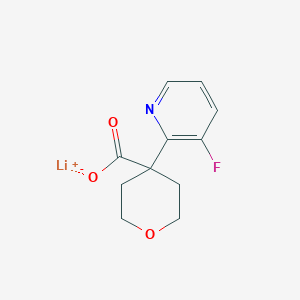 Lithium;4-(3-fluoropyridin-2-yl)oxane-4-carboxylate