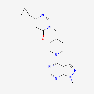 6-cyclopropyl-3-[(1-{1-methyl-1H-pyrazolo[3,4-d]pyrimidin-4-yl}piperidin-4-yl)methyl]-3,4-dihydropyrimidin-4-one