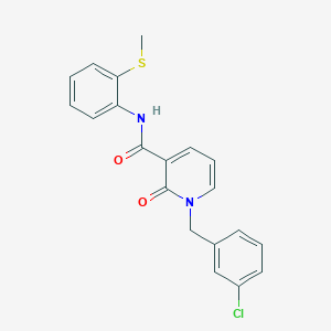 molecular formula C20H17ClN2O2S B2563929 1-(3-氯苄基)-N-(2-(甲硫基)苯基)-2-氧代-1,2-二氢吡啶-3-甲酰胺 CAS No. 899948-33-5