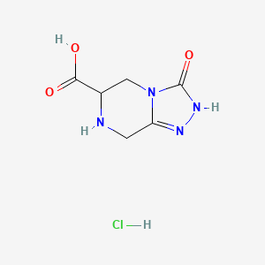 3-Oxo-5,6,7,8-tetrahydro-2H-[1,2,4]triazolo[4,3-a]pyrazine-6-carboxylic acid;hydrochloride