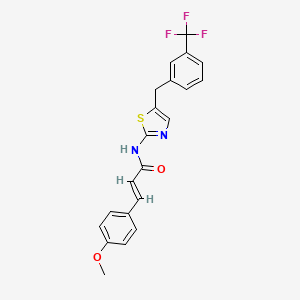 3-(4-methoxyphenyl)-N-(5-(3-(trifluoromethyl)benzyl)thiazol-2-yl)acrylamide