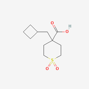 molecular formula C11H18O4S B2563941 4-(Cyclobutylmethyl)-1,1-dioxo-1Lambda(6)-thiane-4-carboxylic acid CAS No. 2090429-74-4