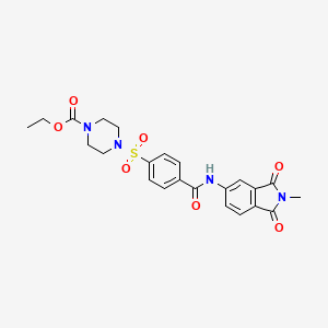 Ethyl 4-((4-((2-methyl-1,3-dioxoisoindolin-5-yl)carbamoyl)phenyl)sulfonyl)piperazine-1-carboxylate