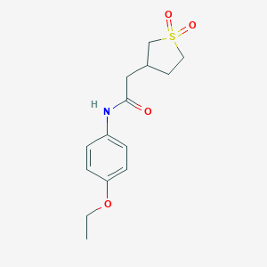 molecular formula C14H19NO4S B256396 2-(1,1-dioxidotetrahydro-3-thienyl)-N-(4-ethoxyphenyl)acetamide 
