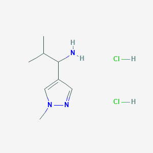 2-methyl-1-(1-methyl-1H-pyrazol-4-yl)propan-1-amine dihydrochloride