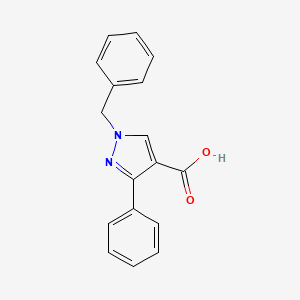 molecular formula C17H14N2O2 B2563964 Ácido 1-bencil-3-fenil-1H-pirazol-4-carboxílico CAS No. 905589-98-2