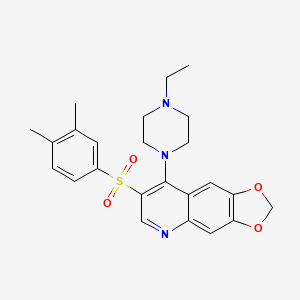 1-[7-(3,4-dimethylbenzenesulfonyl)-2H-[1,3]dioxolo[4,5-g]quinolin-8-yl]-4-ethylpiperazine