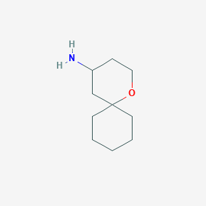 molecular formula C10H19NO B2563970 1-氧杂螺[5.5]十一烷-4-胺 CAS No. 1344267-26-0