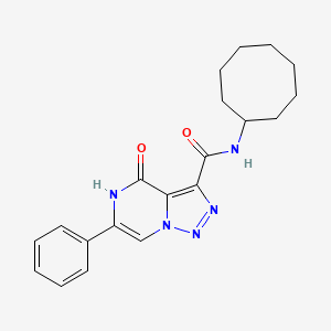 molecular formula C20H23N5O2 B2563973 N-cyclooctyl-4-oxo-6-phenyl-4H,5H-[1,2,3]triazolo[1,5-a]pyrazine-3-carboxamide CAS No. 2034303-12-1