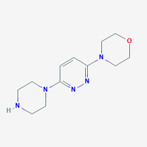 molecular formula C12H19N5O B2563974 4-(6-(Piperazin-1-yl)pyridazin-3-yl)morpholine CAS No. 898808-63-4