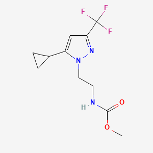 methyl (2-(5-cyclopropyl-3-(trifluoromethyl)-1H-pyrazol-1-yl)ethyl)carbamate