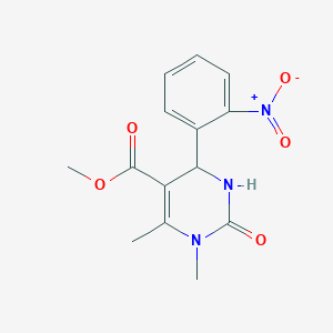 Methyl 1,6-dimethyl-4-(2-nitrophenyl)-2-oxo-1,2,3,4-tetrahydropyrimidine-5-carboxylate