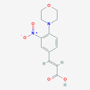 molecular formula C13H14N2O5 B2563988 3-(4-吗啉-3-硝基苯基)丙烯酸 CAS No. 300541-93-9
