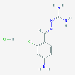 N-{[(4-amino-2-chlorophenyl)methylidene]amino}guanidine hydrochloride