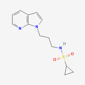 molecular formula C13H17N3O2S B2564006 N-(3-(1H-Pyrrolo[2,3-b]pyridin-1-yl)propyl)cyclopropansulfonamid CAS No. 1797589-50-4