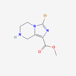 molecular formula C8H10BrN3O2 B2564008 Methyl 3-bromo-5H,6H,7H,8H-imidazo[1,5-A]pyrazine-1-carboxylate CAS No. 1780042-26-3