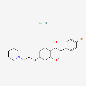 3-(4-Bromophenyl)-7-(2-piperidin-1-ylethoxy)-4a,5,6,7,8,8a-hexahydrochromen-4-one;hydrochloride